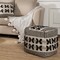 Edge Collections-Black-Textured Boho Pouf Cover for Versatile Seating-1 pcs
